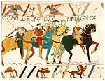 The Bayeux Tapestry, chronicling the English/Norman battle in 1066 which led to the Norman Conquest.