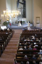 Wedding ceremony at Kiuruvesi Church in Kiuruvesi, Finland